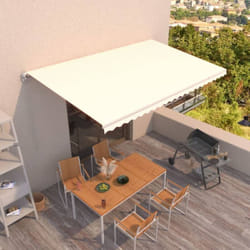 Vidaxl - Auvent manuel rétractable 500x300 cm Crème
