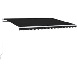 vidaXL Auvent manuel rétractable avec LED 400x350 cm Anthracite - TU