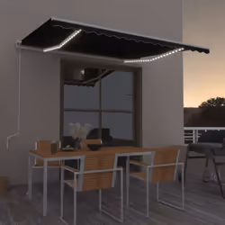 Créez un endroit agréable et frais dans vos espaces extérieurs avec cet auvent rétractable ! Cet auvent d'extérieur est const ...