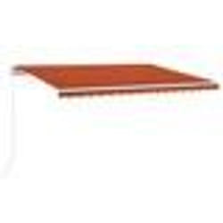 vidaXL Auvent manuel rétractable 450x350 cm Orange et marron