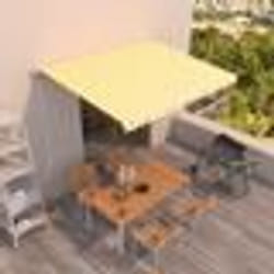 vidaXL Auvent rétractable automatique 450x350 cm Jaune et blanc