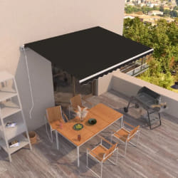 vidaXL Auvent rétractable automatique 450x350 cm Anthracite