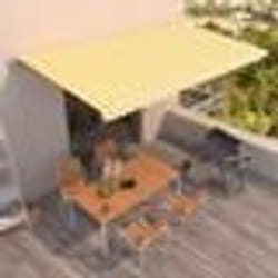 vidaXL Auvent rétractable automatique 600x350 cm Jaune et blanc