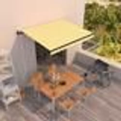 vidaXL Auvent rétractable automatique 350x250 cm Jaune et blanc