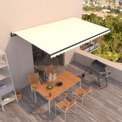 Vidaxl - Auvent rétractable automatique 500x300 cm Crème