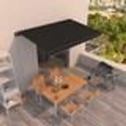 vidaXL Auvent manuel rétractable 400x350 cm Anthracite - TU
