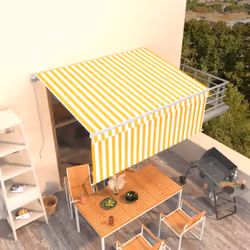 Créez un endroit agréable et frais dans vos espaces extérieurs avec cet auvent rétractable ! Construit avec un cadre en alumi ...