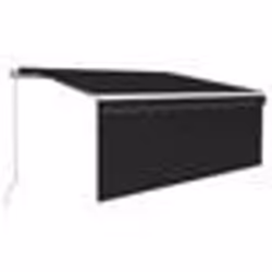 vidaXL Auvent manuel rétractable avec store et LED 3x2,5 m Anthracite - TU
