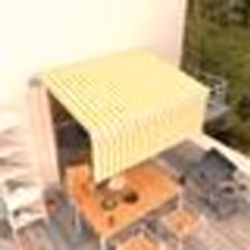 vidaXL Auvent rétractable automatique avec store 3x2,5m Jaune et blanc