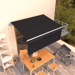 vidaXL Auvent rétractable automatique avec store 3x2,5 m Anthracite - TU