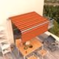 vidaXL Auvent rétractable automatique avec store 3x2,5 m Orange marron - TU