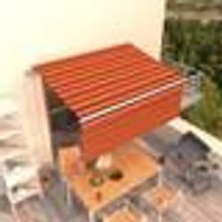 vidaXL Auvent rétractable automatique avec store 3x2,5 m Orange marron - TU