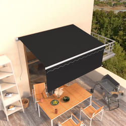 Vidaxl - Auvent rétractable manuel avec store 3,5x2,5 m Anthracite