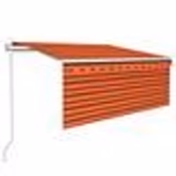 vidaXL Auvent rétractable automatique store 3,5x2,5 m Orange et marron