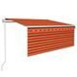 vidaXL Auvent rétractable automatique store 3,5x2,5 m Orange et marron