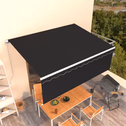 Créez un endroit agréable et frais dans vos espaces extérieurs avec cet auvent rétractable ! Construit avec un cadre en alumi ...