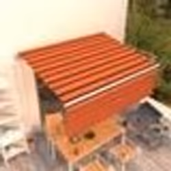 vidaXL Auvent automatique rétractable avec store 4x3m Orange et marron - TU