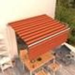 vidaXL Auvent automatique rétractable avec store 4x3m Orange et marron - TU