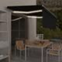 vidaXL Auvent manuel rétractable avec store et LED 4,5x3 m Anthracite - TU