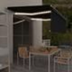 vidaXL Auvent automatique store capteur de vent LED 4,5x3 m Anthracite