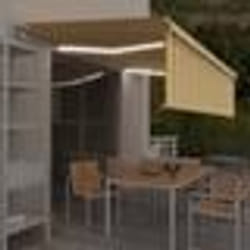 vidaXL Auvent automatique store capteur de vent/LED 5x3 m Jaune/blanc