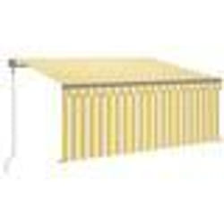 vidaXL Auvent rétractable automatique avec store 3x2,5m Jaune et blanc
