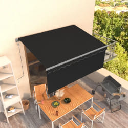 vidaXL Auvent rétractable automatique avec store 3x2,5 m Anthracite - TU