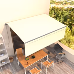Créez un endroit agréable et frais dans vos espaces extérieurs avec cet auvent rétractable ! Construit avec un cadre en alumi ...