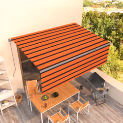 Créez un endroit agréable et frais dans vos espaces extérieurs avec cet auvent rétractable ! Construit avec un cadre en alumi ...