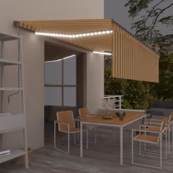Créez un endroit agréable et frais dans vos espaces extérieurs avec cet auvent rétractable ! Cet auvent d'extérieur est const ...