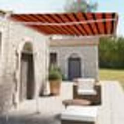 vidaXL Auvent manuel rétractable sur pied 300x250 cm Orange et marron - TU