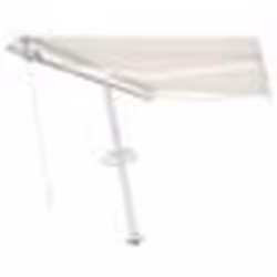 vidaXL Auvent manuel rétractable avec LED 300x250 cm Crème