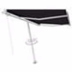 vidaXL Auvent manuel rétractable sur pied 350x250 cm Anthracite