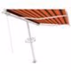 vidaXL Auvent manuel rétractable sur pied 350x250 cm Orange et marron