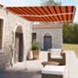 vidaXL Auvent automatique sur pied 350x250 cm Orange/marron - TU