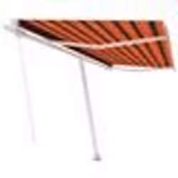 vidaXL Auvent manuel rétractable sur pied 400x300 cm Orange et marron - TU