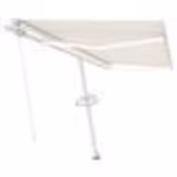 vidaXL Auvent manuel rétractable avec LED 400x300 cm Crème - TU