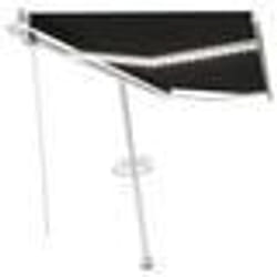 vidaXL Auvent automatique et capteur de vent/LED 450x300 cm Anthracite