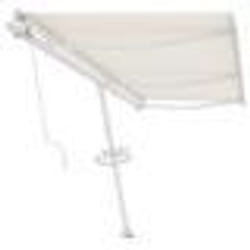 vidaXL Auvent automatique sur pied 600x300 cm Crème