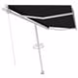 vidaXL Auvent manuel rétractable sur pied 400x350 cm Anthracite - TU