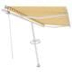 vidaXL Auvent automatique sur pied 400x350 cm Jaune/Blanc