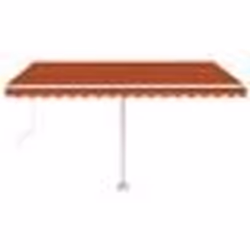vidaXL Auvent automatique sur pied 450x350 cm Orange/marron