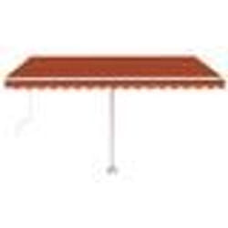 vidaXL Auvent automatique sur pied 450x350 cm Orange/marron