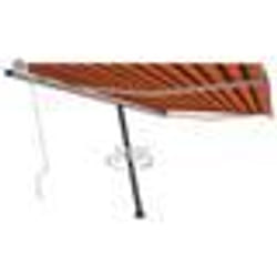 vidaXL Auvent manuel rétractable sur pied 400x300 cm Orange et marron