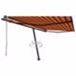 vidaXL Auvent automatique sur pied 400x300 cm Orange/marron - TU