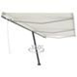 vidaXL Auvent manuel rétractable sur pied 600x300 cm Crème