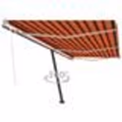 vidaXL Auvent manuel rétractable sur pied 600x300 cm Orange et marron