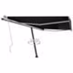 vidaXL Auvent manuel rétractable sur pied 400x350 cm Anthracite - TU