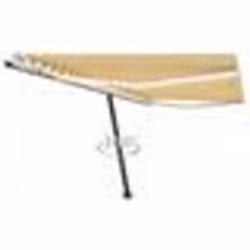 vidaXL Auvent automatique capteur de vent/LED 400x350cm Jaune et blanc