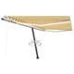 vidaXL Auvent automatique capteur de vent LED 450x350cm Jaune et blanc